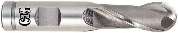 OSG - 3/4" Diam, 1-5/8" LOC, 2 Flute Powdered Metal Ball End Mill - Uncoated, Single End, 3-7/8" OAL, 3/4" Shank Diam, Spiral Flute - USA Tool & Supply