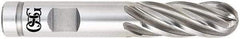 OSG - 1/2" Diam, 1-1/4" LOC, 6 Flute Powdered Metal Ball End Mill - Uncoated, Single End, 3-1/4" OAL, 1/2" Shank Diam, Spiral Flute - USA Tool & Supply