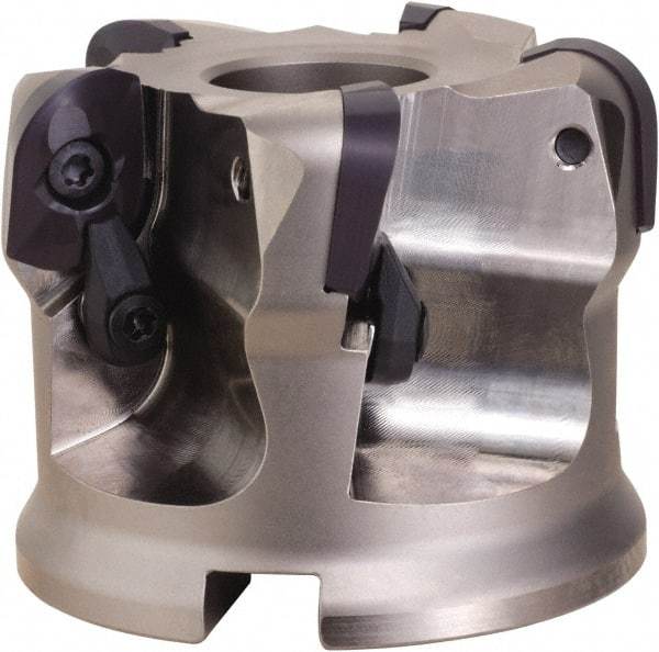 OSG - 6 Inserts, 3.397" Cutter Diam, 0.118" Max Depth of Cut, Indexable High-Feed Face Mill - 1-1/4" Arbor Hole Diam, 2.48" High, DFR20R100M31.7-06 Toolholder, ADMT20.. Inserts, Series PHOENIX-PDR - USA Tool & Supply