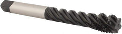 OSG - M24x3.00 Metric Coarse 5 Flute Modified Bottoming Spiral Flute Tap - Vanadium High Speed Steel, Oxide Finish, Right Hand Flute, Right Hand Thread, D9, Series 13117 - USA Tool & Supply