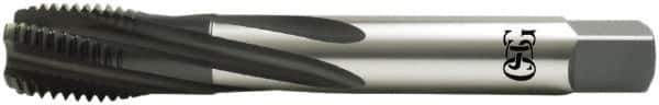 OSG - 1-12 UNF 5 Flute 2B Modified Bottoming Spiral Flute Tap - Vanadium High Speed Steel, Oxide Finish, 140mm OAL, Right Hand Flute, Right Hand Thread, Series 13024 - USA Tool & Supply