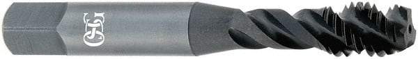 OSG - 1-1/8 - 12 UNF 4 Flute Modified Bottoming Spiral Flute Tap - Vanadium High Speed Steel, Oxide Finish, 5-7/16" OAL, Right Hand Flute, Right Hand Thread, H5, Series 290 - USA Tool & Supply