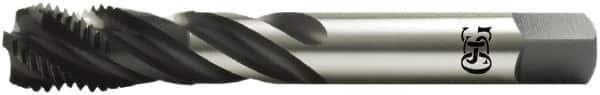 OSG - M27x3.00 Metric Coarse 5 Flute Modified Bottoming Spiral Flute Tap - Vanadium High Speed Steel, Oxide Finish, Right Hand Flute, Right Hand Thread, D19, Series 13127 - USA Tool & Supply