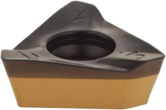 Iscar - HM390 TDKT1505 Grade IC5400 Carbide Milling Insert - TiCN/Al2O3/TiN Finish, 0.2303" Thick, 0.449" Inscribed Circle, 0.8mm Corner Radius - USA Tool & Supply