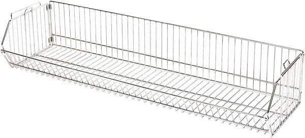 Quantum Storage - 20" Wide, Open Shelving Accessory/Component - Chrome, Chrome Finish, 36" Long, Use with Wire Shelving Units - USA Tool & Supply
