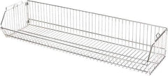 Quantum Storage - 20" Wide, Open Shelving Accessory/Component - Chrome, Chrome Finish, 36" Long, Use with Wire Shelving Units - USA Tool & Supply