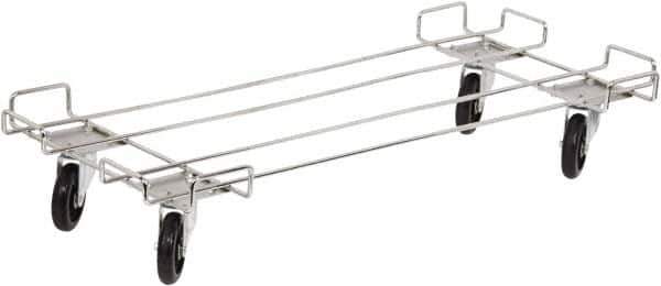 Quantum Storage - 400 Lb Capacity Chrome Dolly - 36" Long x 20" Wide x 6" High, 5" Wheels - USA Tool & Supply