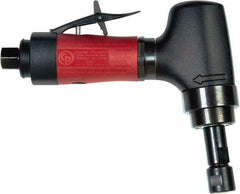 Chicago Pneumatic - 1/4" Collet, Angle Handle, Air Angle Die Grinder - 20,000 RPM, Rear Exhaust, 8.25 CFM, 0.7 hp, 90 psi, 1/4 BSP Inlet - USA Tool & Supply