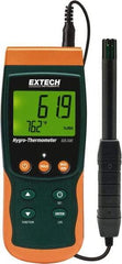 Extech - 32 to 122°F, 5 to 95% Humidity Range, Thermo-Hygrometer - 3% Relative Humidity Accuracy - USA Tool & Supply