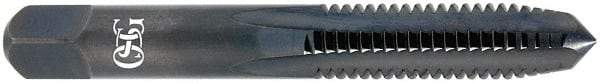 OSG - 5/8-11 UNC 3B 4 Flute TiCN Finish High Speed Steel Straight Flute Standard Hand Tap - Taper, Right Hand Thread, 3-13/16" OAL, 1-13/16" Thread Length, H3 Limit, Oversize - Exact Industrial Supply
