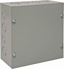 nVent Hoffman - Steel Junction Box Enclosure Screw Flat Cover - NEMA 1, 8" Wide x 8" High x 4" Deep - USA Tool & Supply