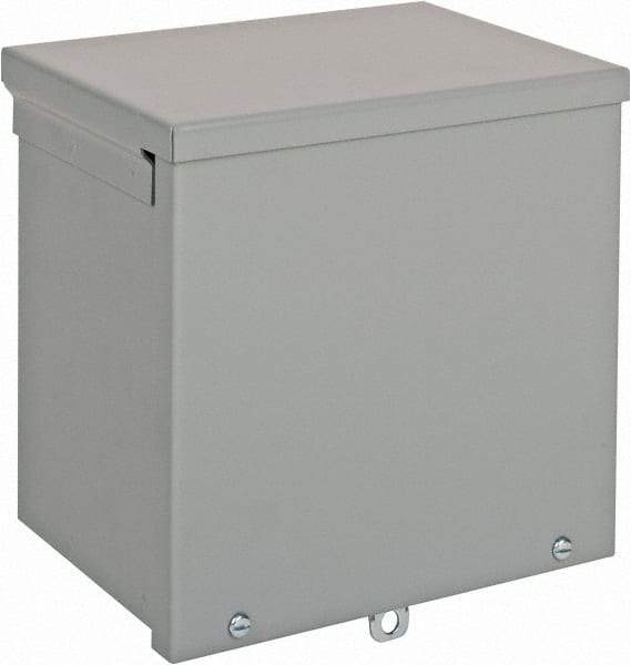 nVent Hoffman - Steel Junction Box Enclosure Screw Flat Cover - NEMA 3R, 8" Wide x 8" High x 6" Deep - USA Tool & Supply