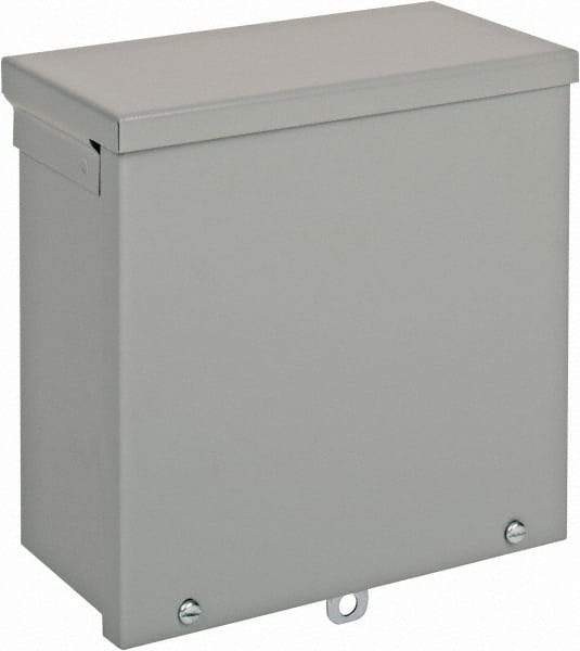 nVent Hoffman - Steel Junction Box Enclosure Screw Flat Cover - NEMA 3R, 8" Wide x 8" High x 4" Deep - USA Tool & Supply