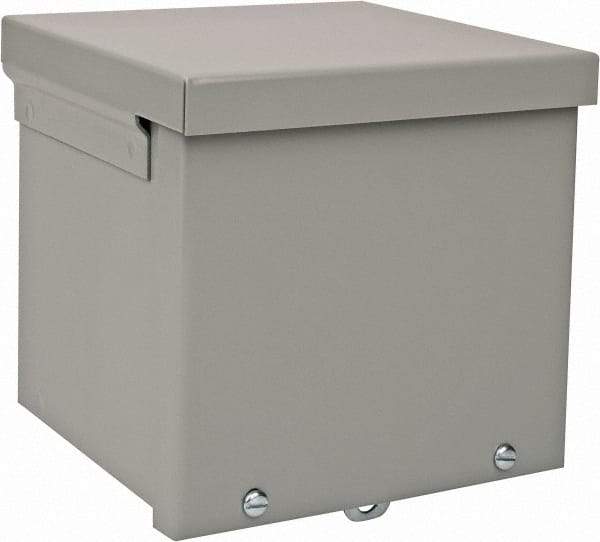 nVent Hoffman - Steel Junction Box Enclosure Screw Flat Cover - NEMA 3R, 6" Wide x 6" High x 6" Deep - USA Tool & Supply