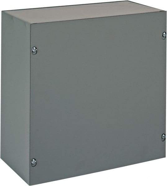 nVent Hoffman - Steel Junction Box Enclosure Screw Flat Cover - NEMA 1, 12" Wide x 12" High x 6" Deep - USA Tool & Supply