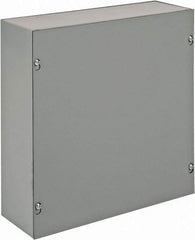 nVent Hoffman - Steel Junction Box Enclosure Screw Flat Cover - NEMA 1, 12" Wide x 12" High x 4" Deep - USA Tool & Supply