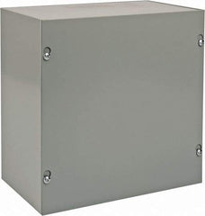 nVent Hoffman - Steel Junction Box Enclosure Screw Flat Cover - NEMA 1, 10" Wide x 10" High x 6" Deep - USA Tool & Supply