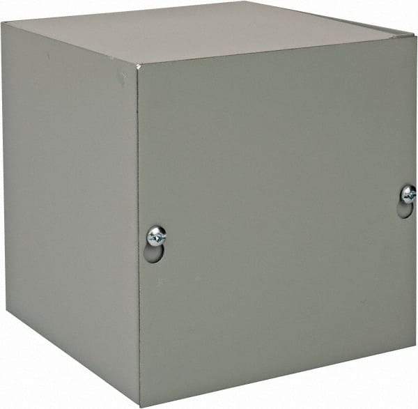 nVent Hoffman - Steel Junction Box Enclosure Screw Flat Cover - NEMA 1, 6" Wide x 6" High x 6" Deep - USA Tool & Supply