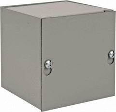 nVent Hoffman - Steel Junction Box Enclosure Screw Flat Cover - NEMA 1, 4" Wide x 4" High x 4" Deep - USA Tool & Supply