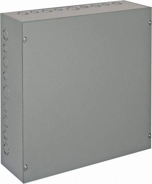 nVent Hoffman - Steel Junction Box Enclosure Screw Flat Cover - NEMA 1, 18" Wide x 18" High x 6" Deep - USA Tool & Supply