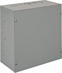 nVent Hoffman - Steel Junction Box Enclosure Screw Flat Cover - NEMA 1, 12" Wide x 12" High x 6" Deep - USA Tool & Supply