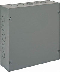 nVent Hoffman - Steel Junction Box Enclosure Screw Flat Cover - NEMA 1, 12" Wide x 12" High x 4" Deep - USA Tool & Supply