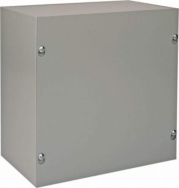 nVent Hoffman - Steel Junction Box Enclosure Screw Flat Cover - NEMA 1, 10" Wide x 10" High x 6" Deep - USA Tool & Supply