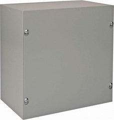 nVent Hoffman - Steel Junction Box Enclosure Screw Flat Cover - NEMA 1, 10" Wide x 10" High x 6" Deep - USA Tool & Supply