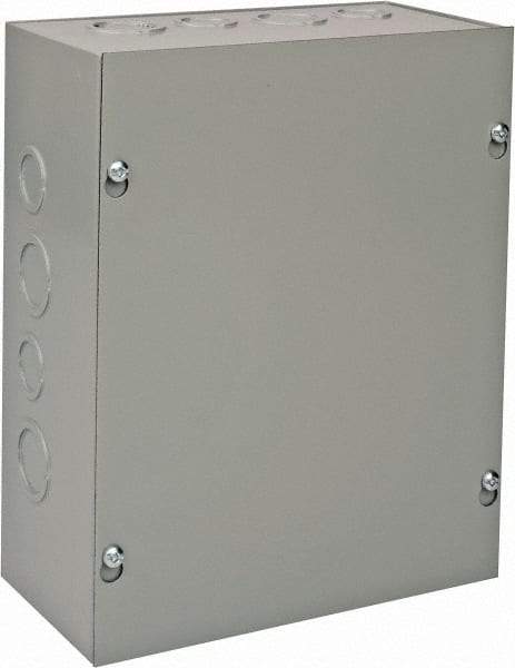 nVent Hoffman - Steel Junction Box Enclosure Screw Flat Cover - NEMA 1, 8" Wide x 10" High x 4" Deep - USA Tool & Supply