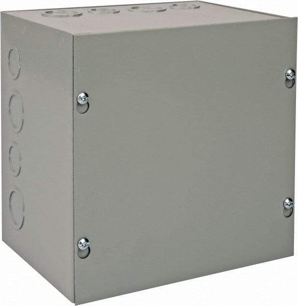 nVent Hoffman - Steel Junction Box Enclosure Screw Flat Cover - NEMA 1, 8" Wide x 8" High x 6" Deep - USA Tool & Supply