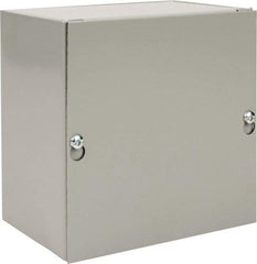 nVent Hoffman - Steel Junction Box Enclosure Screw Flat Cover - NEMA 1, 6" Wide x 6" High x 4" Deep - USA Tool & Supply