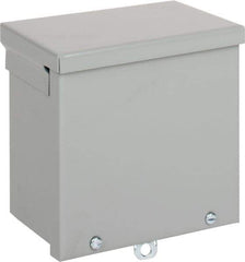 nVent Hoffman - Steel Junction Box Enclosure Screw Flat Cover - NEMA 3R, 6" Wide x 6" High x 4" Deep - USA Tool & Supply