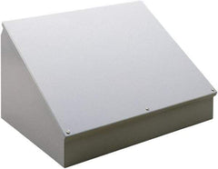 nVent Hoffman - Steel Junction Box Enclosure Hinge Sloped Cover - NEMA 12, 13, 508mm Wide x 203 mm High x 180mm Deep - USA Tool & Supply