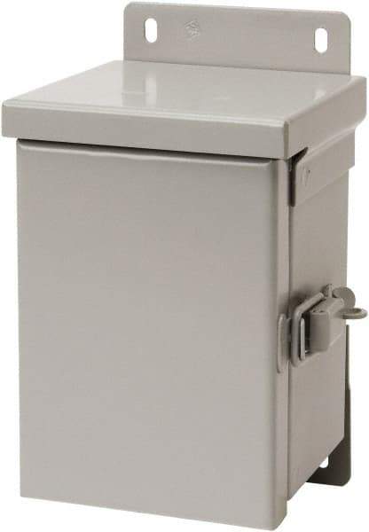 nVent Hoffman - Steel Standard Enclosure Hinge Flat Cover - NEMA 3R, 16" Wide x 20" High x 6" Deep, Watertight - USA Tool & Supply