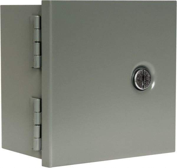 nVent Hoffman - Steel Junction Box Enclosure Hinge Flat Cover - NEMA 1, 6" Wide x 6" High x 4" Deep - USA Tool & Supply