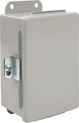 nVent Hoffman - Steel Junction Box Enclosure Hinge Flat Cover - NEMA 12, 13, 4" Wide x 6" High x 3" Deep - USA Tool & Supply