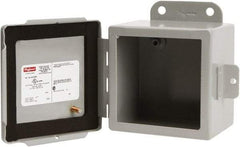 nVent Hoffman - Steel Junction Box Enclosure Hinge Flat Cover - NEMA 12, 13, 4" Wide x 4" High x 3" Deep - USA Tool & Supply