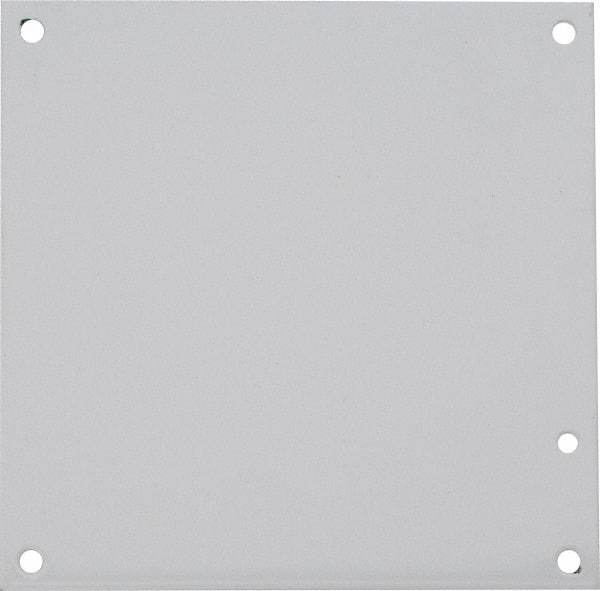 nVent Hoffman - 6-1/4" OAW x 6-1/4" OAH Powder Coat Finish Electrical Enclosure Nonperforated Panel - 8" x 8" Box, 14 Gauge Steel, Use with A8N84/A8N86/A8R86HCR - USA Tool & Supply