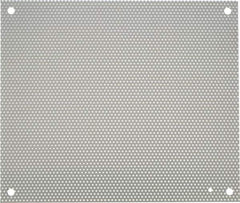 nVent Hoffman - 14-1/2" OAW x 17" OAH Powder Coat Finish Electrical Enclosure Perforated Panel - 20" x 16" Box, 16 Gauge Steel, Use with A20N16ALP/A20N16BLP - USA Tool & Supply