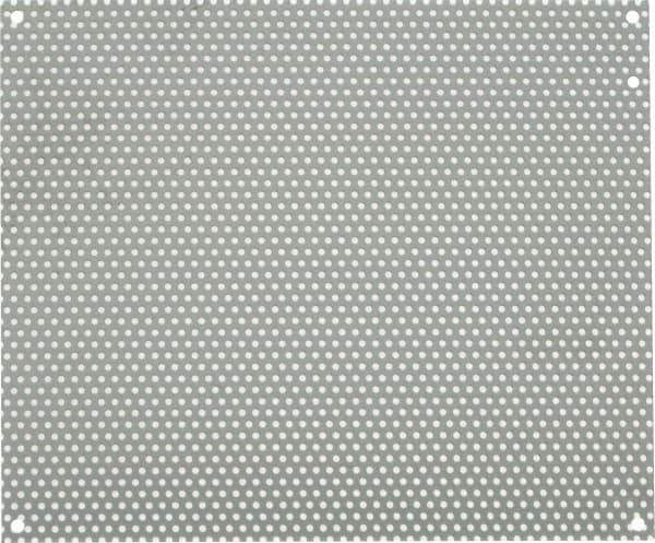 nVent Hoffman - 10-1/4" OAW x 12-1/4" OAH Powder Coat Finish Electrical Enclosure Perforated Panel - 14" x 12" Box, 16 Gauge Steel, Use with A14N124/A14N126/A14N128 - USA Tool & Supply