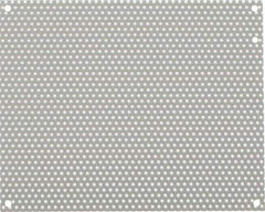 nVent Hoffman - 8-1/4" OAW x 10-1/4" OAH Powder Coat Finish Electrical Enclosure Perforated Panel - 12" x 10" Box, 16 Gauge Steel, Use with A12N104/A12N106/A12R106HCR - USA Tool & Supply