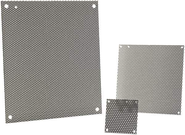 nVent Hoffman - 8-1/4" OAW x 10-1/4" OAH Powder Coat Finish Electrical Enclosure Nonperforated Panel - 12" x 10" Box, 14 Gauge Steel, Use with A12N104/A12N106/A12R106HCR - USA Tool & Supply