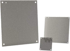 nVent Hoffman - 8-1/4" OAW x 10-1/4" OAH Powder Coat Finish Electrical Enclosure Nonperforated Panel - 12" x 10" Box, 14 Gauge Steel, Use with A12N104/A12N106/A12R106HCR - USA Tool & Supply