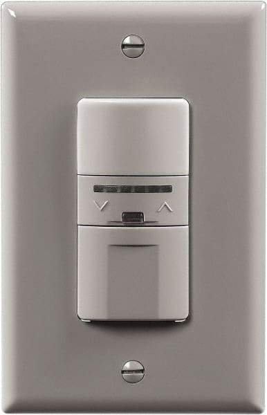 Cooper Wiring Devices - 1,000 Square Ft. Coverage, Infrared Occupancy Sensor Wall Switch - 600 at 120 V Incandescent, 600 at 120 V Fluorescent, 120 VAC, Gray - USA Tool & Supply