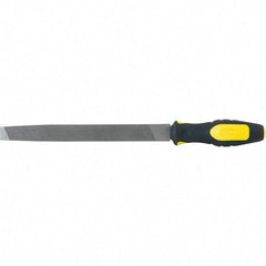 Stanley - 8" Long, Bastard Cut, Flat American-Pattern File - Single Cut, 2.9" Overall Thickness, Handle - USA Tool & Supply