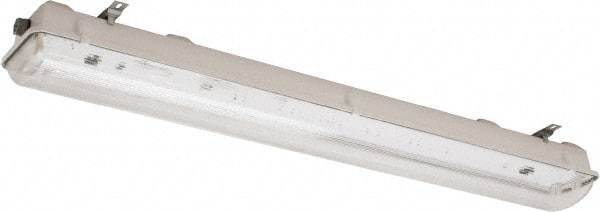 Cooper Lighting - 32 Watt, Fluorescent Hazardous Location Light Fixture - Corrosion, Dust, Heat, Moisture & Weather Resistant, Fiberglass Housing, 48" Long x 6-15/16" Wide x 4-7/8" High - USA Tool & Supply