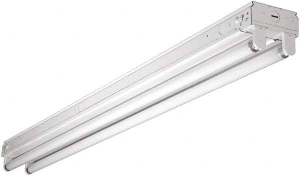 Cooper Lighting - 2 Lamp, 32 Watt, Fluorescent Strip Light - Suspended, 120/277 Volt, 48" Long x 4-1/4" Wide x 3-5/8" High - USA Tool & Supply