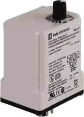 Square D - 8 Pin, 3 min Delay, DPDT Time Delay Relay - 10 Contact Amp, 110 VDC & 120 VAC - USA Tool & Supply