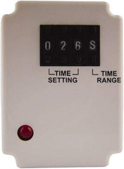 Square D - 8 Pin, 999 hr Delay, Multiple Range DPDT Time Delay Relay - 10 Contact Amp, 110 VDC & 120 VAC - USA Tool & Supply