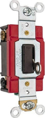 Cooper Wiring Devices - 3 Pole, 120 to 277 VAC, 20 Amp, Specification Grade, Key Lock, Wall and Dimmer Light Switch - 1.31 Inch Wide - USA Tool & Supply